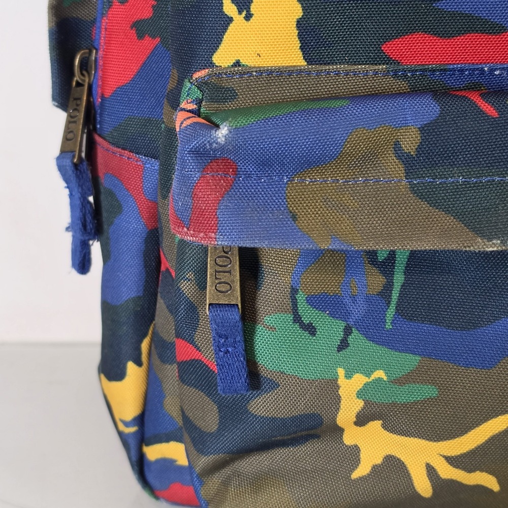 Polo Ralph Lauren Backpack With RARE Multicolor Camouflage Print - Used - Picture 6 of 16